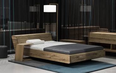 orig. LUGO Designerbett modern aus Holz 200x200